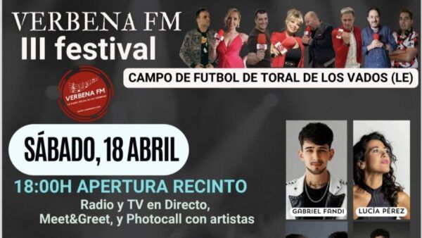 Cartel del III Festival Verbenafm con artistas y detalles del evento