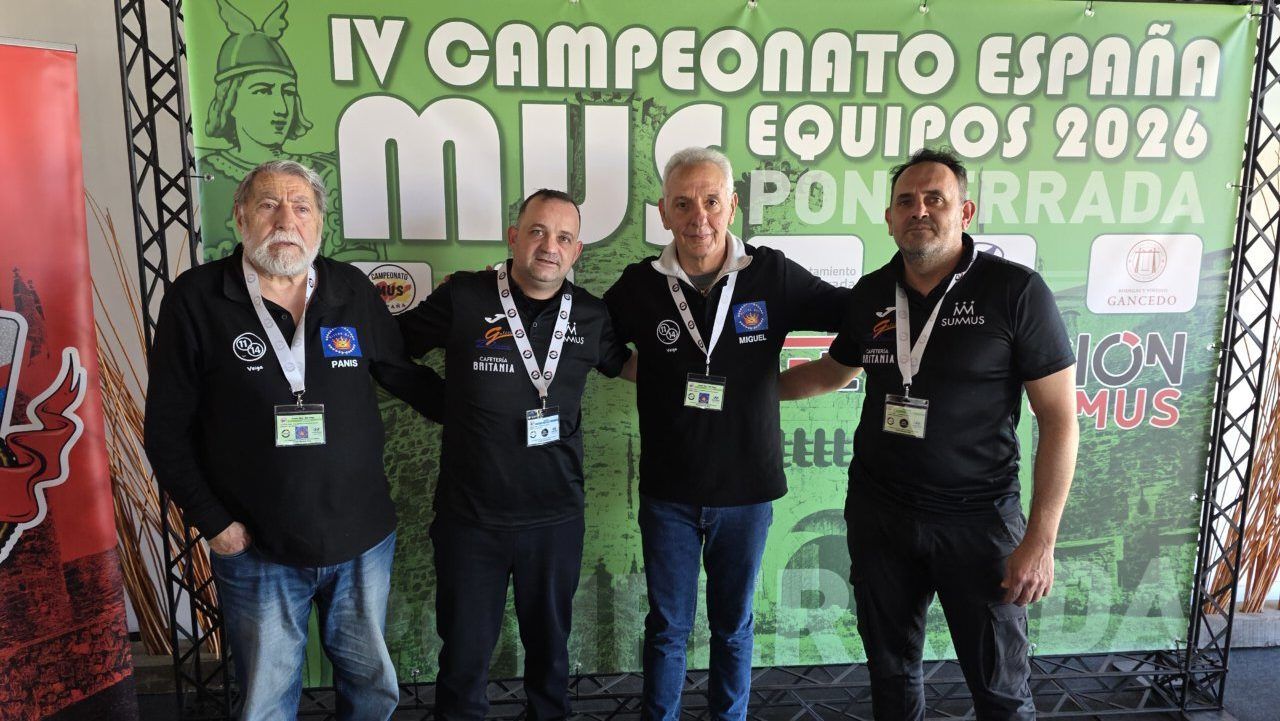 Cuatro participantes del IV Campeonato Nacional de Mus en Ponferrada