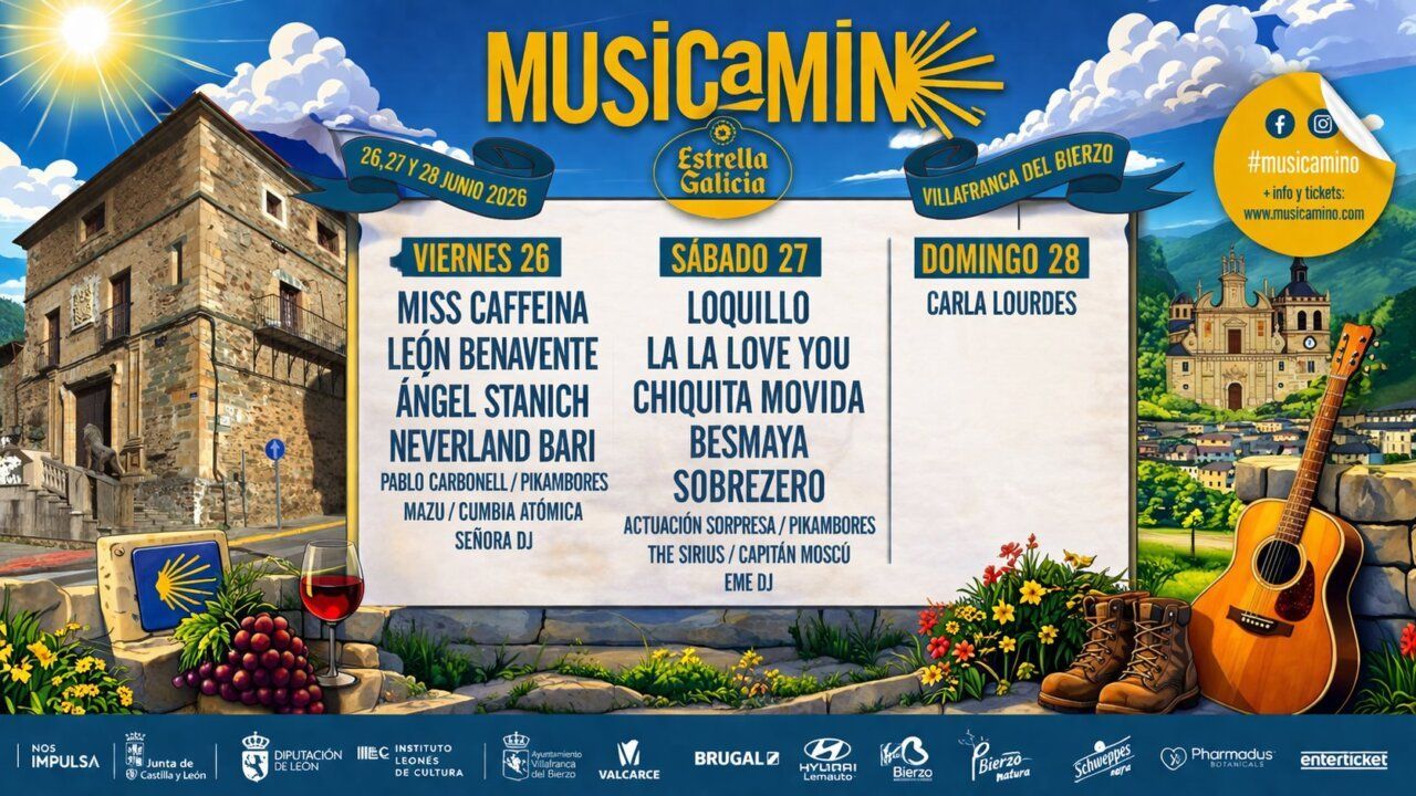 Cartel del festival Musicamin con artistas y fechas