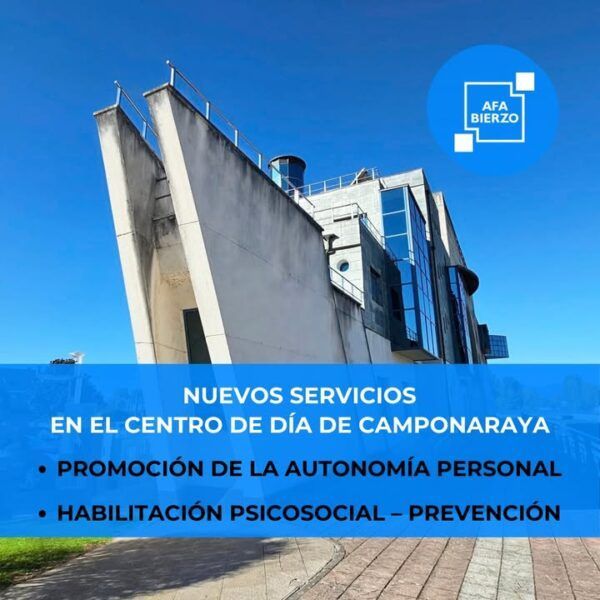 Edificio del Centro de Día de AFA Bierzo en Camponaraya con nuevo servicio
