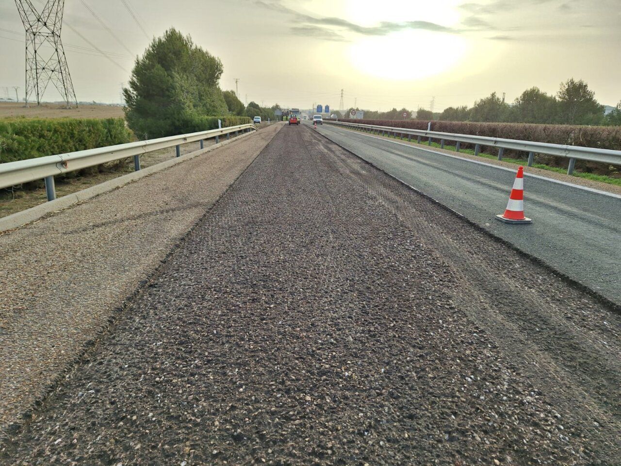 Obras de rehabilitación en la autovía A-6 entre La Bañeza y Bembibre