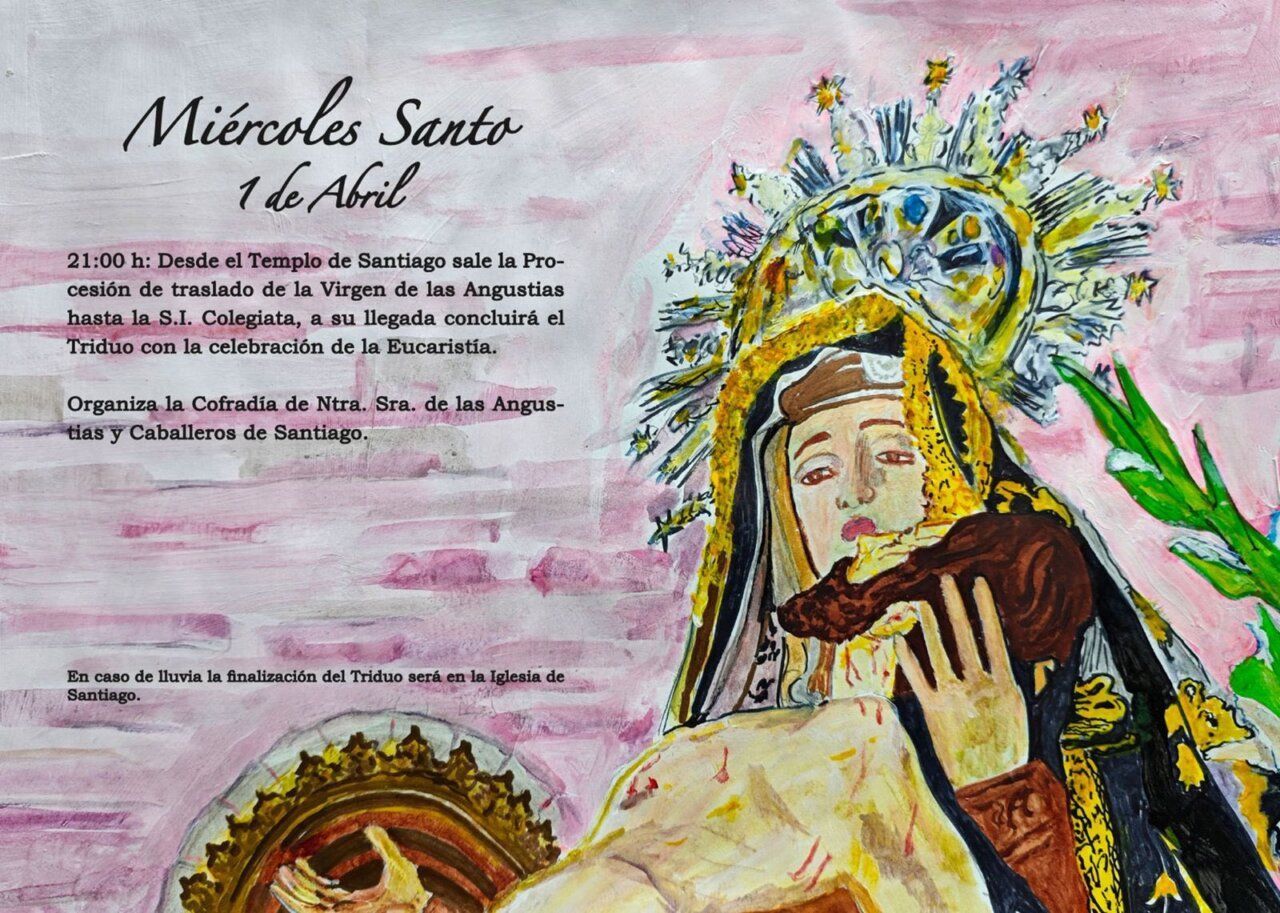 Cartel de la procesión del Miércoles Santo en Villafranca del Bierzo