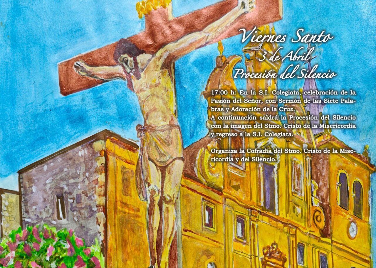 Cartel de la Procesión del Silencio en Villafranca del Bierzo