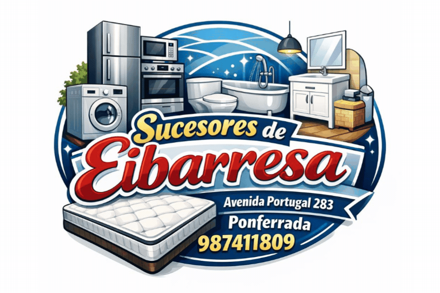 Logo de Sucesores de Eibarresa con electrodomésticos y muebles