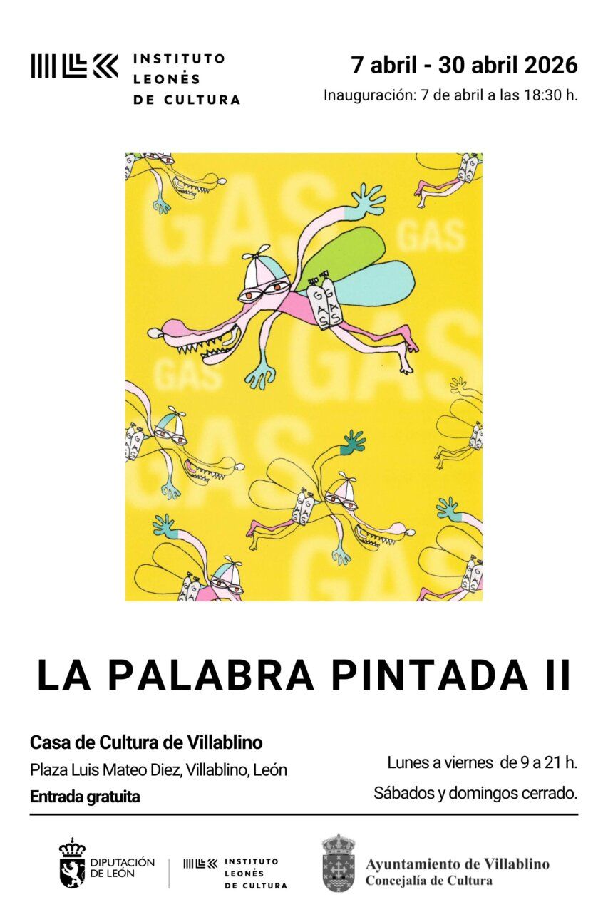 Cartel de la exposición La Palabra Pintada II en Villablino