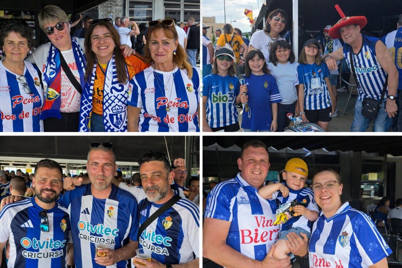 Aficionados de Ponferradina y Barakaldo en el Bar El Toralín