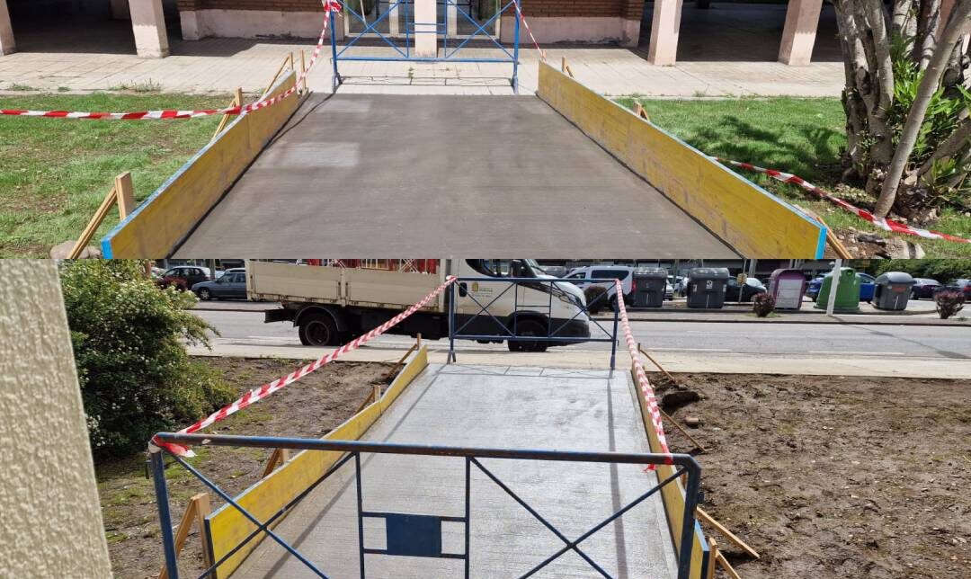 Obras de accesibilidad en la Avenida de la Libertad en Ponferrada