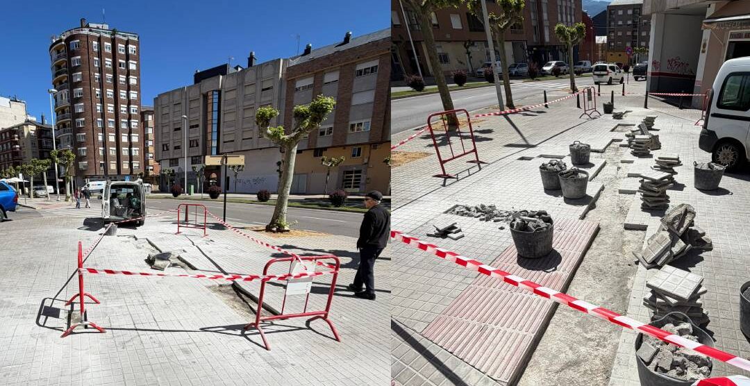 Obras en la Avenida del Castillo con maquinaria y vallas de seguridad