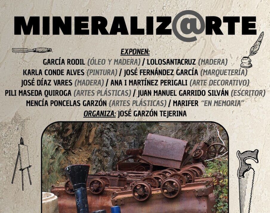 Cartel de la exposición Mineraliz@rte en Bembibre, León