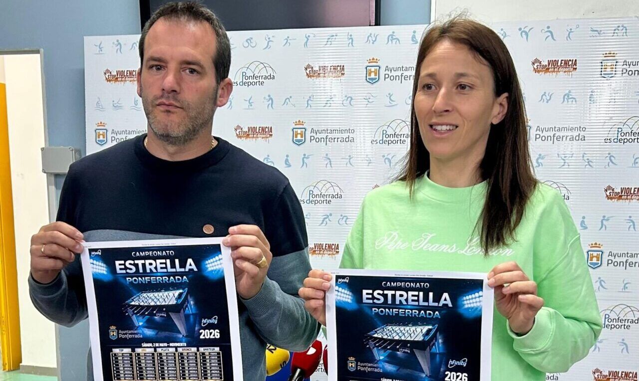 Presentadores del Campeonato Nacional de Futbolín en Ponferrada