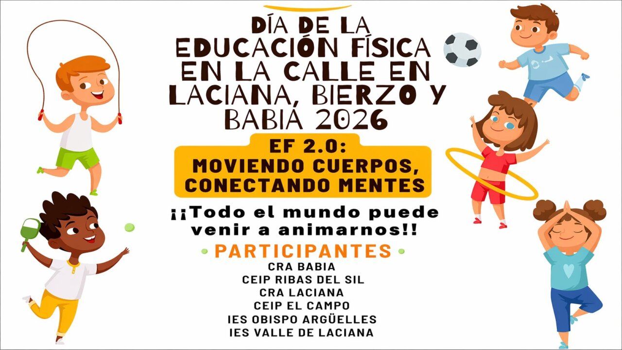 Ilustración de niños participando en actividades deportivas al aire libre