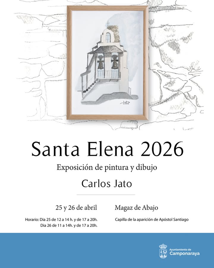 Cartel de la exposición de pintura de Carlos Jato en Magaz de Abajo