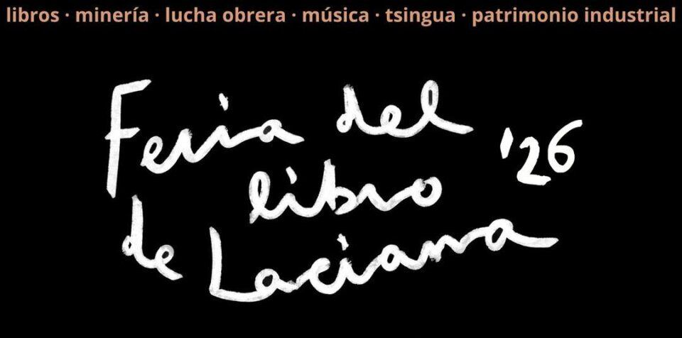 Cartel de la Feria del Libro de Laciana con flores secas