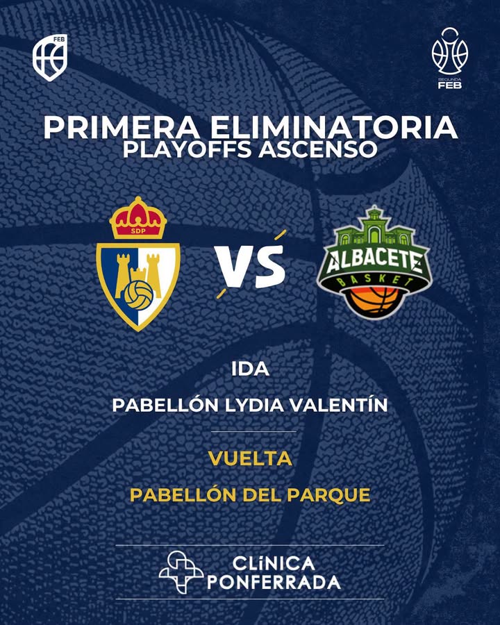 Cartel de la primera eliminatoria de playoffs de ascenso a la FEB