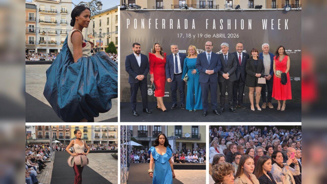 Desfile de moda en la Ponferrada Fashion Week con modelos y asistentes