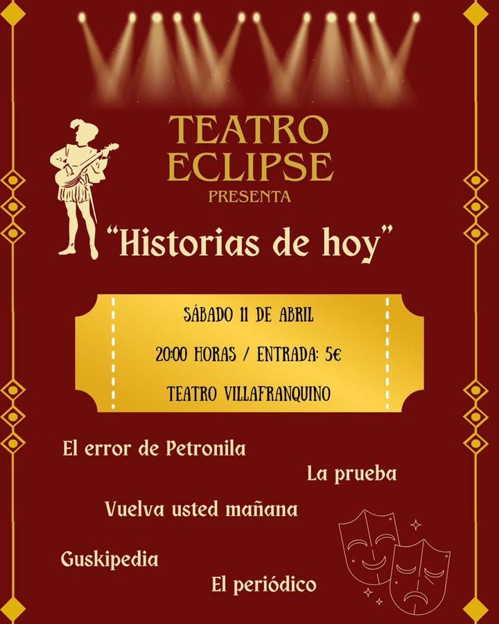 Cartel del evento Teatro Eclipse con detalles de la función
