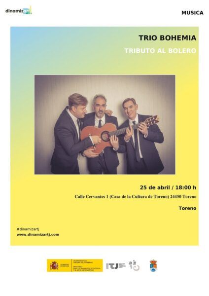 Concierto del Trío Bohemia en Toreno, homenaje al bolero