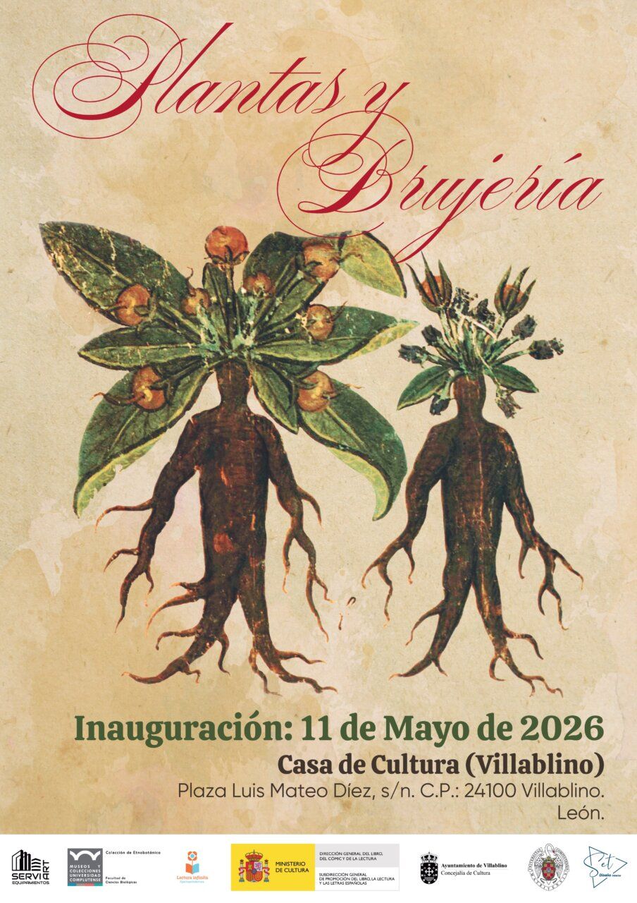 Cartel de la exposición Plantas y Brujería en Villablino