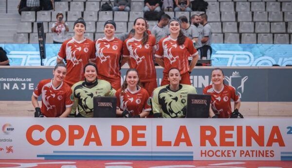 Equipo femenino de hockey sobre patines en la Copa de la Reina