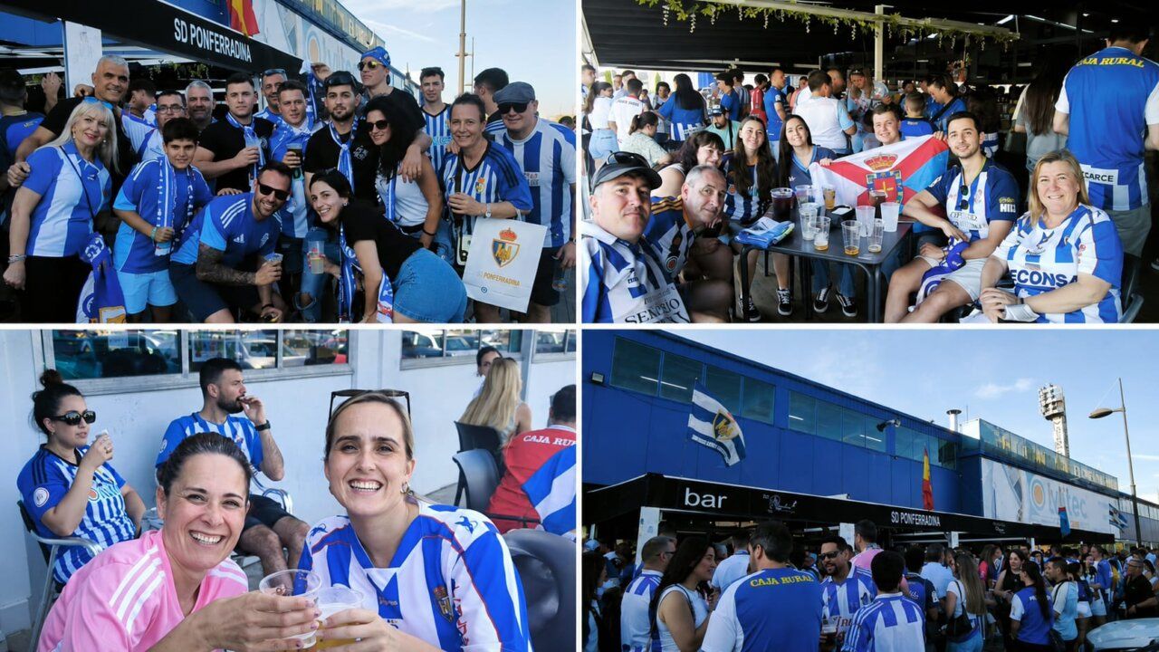 Aficionados de la SD Ponferradina en el Bar El Toralín