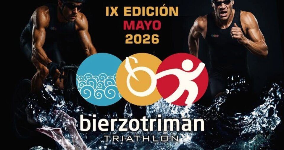 Participantes del triatlón Bierzotriman en el Lago de Carucedo