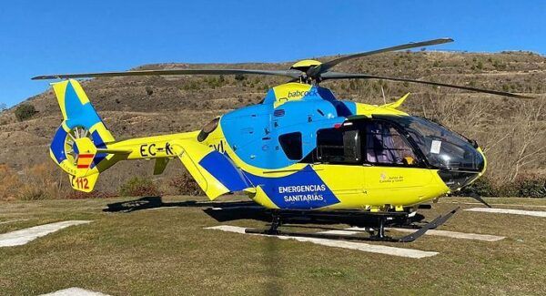 Helicóptero sanitario en Cabañas Raras, listo para emergencias