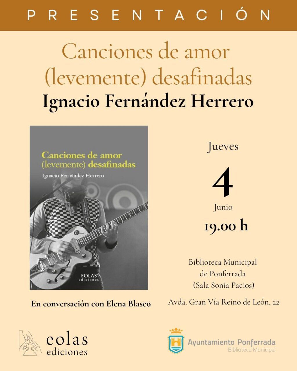 Presentación del libro Canciones de amor de Ignacio Fernández Herrero