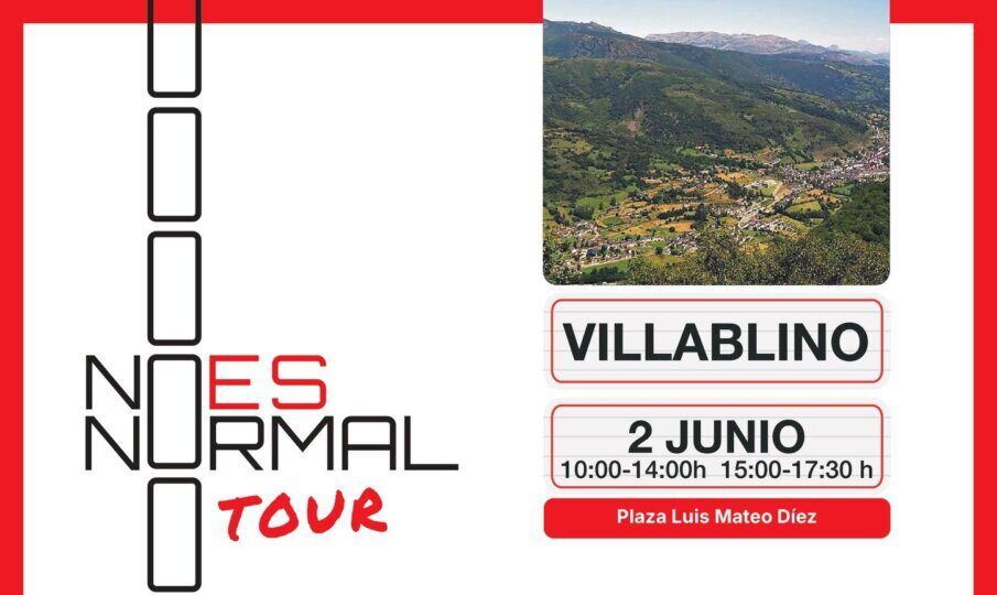 Caravana del No es Normal Tour en Villablino promoviendo salud respiratoria