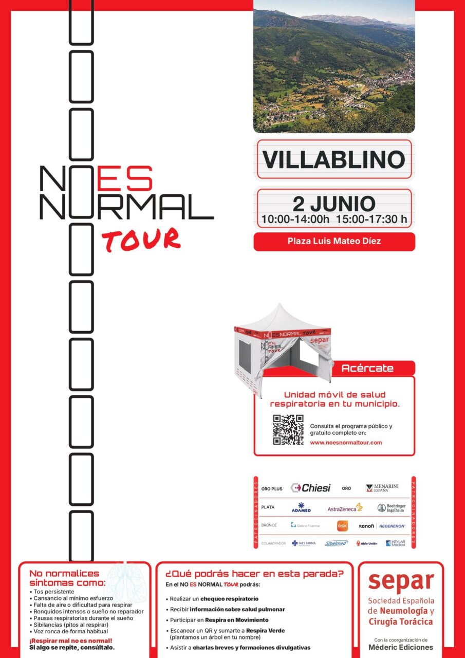 Caravana del No es Normal Tour en Villablino promoviendo salud respiratoria