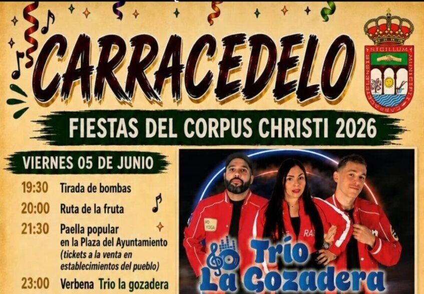 Cartel de las Fiestas del Corpus Christi en Carracedelo 2026
