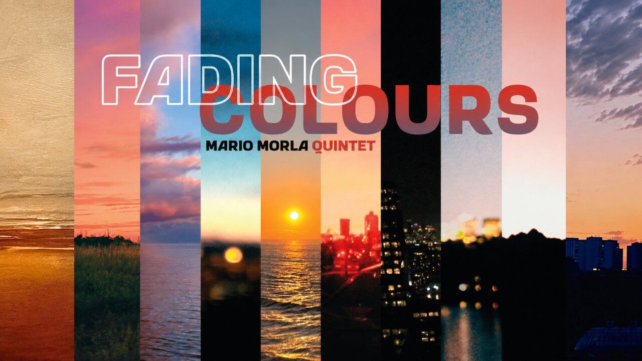 Cartel del disco Fading Colours del quinteto Mario Morla