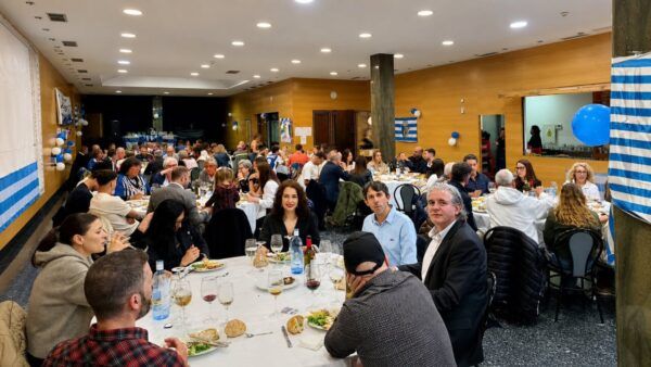 Aficionados de la SD Ponferradina en una cena de fin de temporada