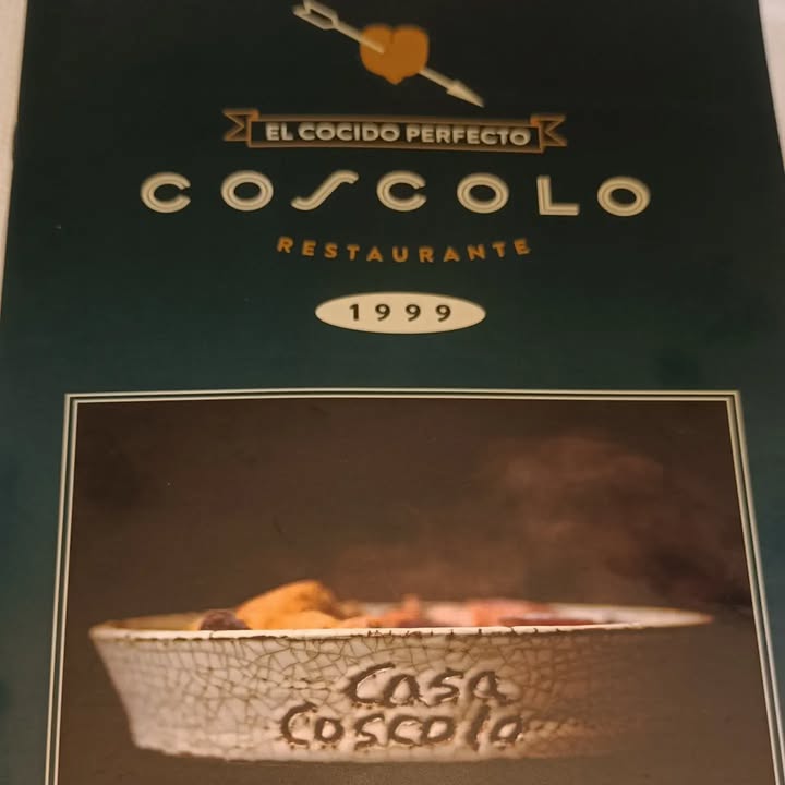 Menú del restaurante Casa Coscolo con cocido maragato