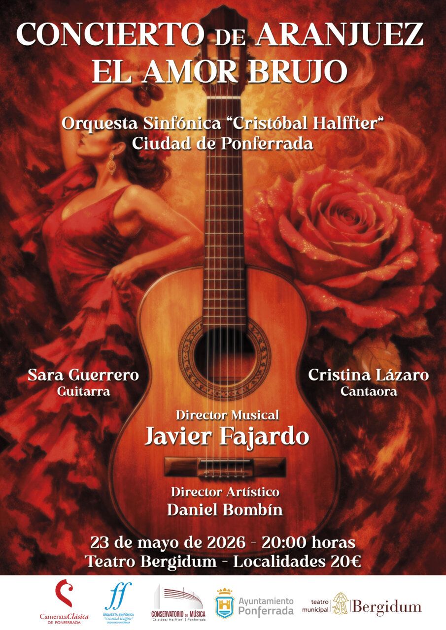 Cartel del concierto de Aranjuez y El Amor Brujo en Ponferrada