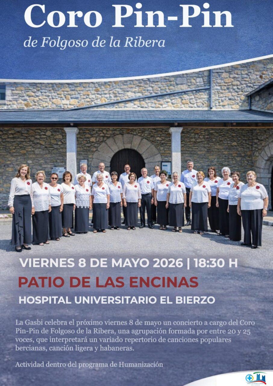 Coro Pin-Pin de Folgoso de la Ribera en concierto en el hospital