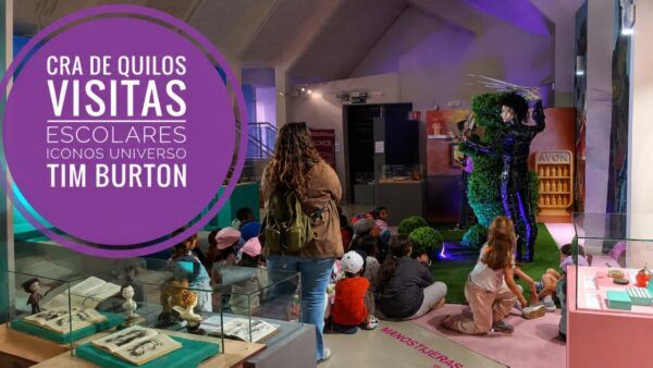 Estudiantes del CRA de Quilós en una actividad sobre Tim Burton