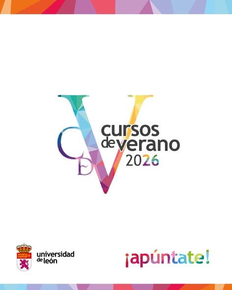 Cartel colorido de los cursos de verano de la Universidad de León 2026