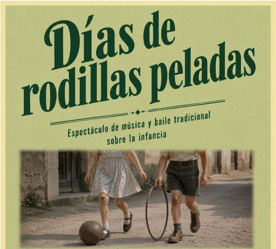 Cartel del espectáculo Días de rodillas peladas en el Teatro Benevívere