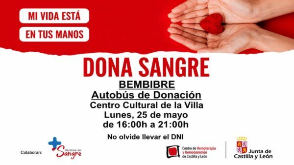 Cartel de campaña de donación de sangre en Bembibre