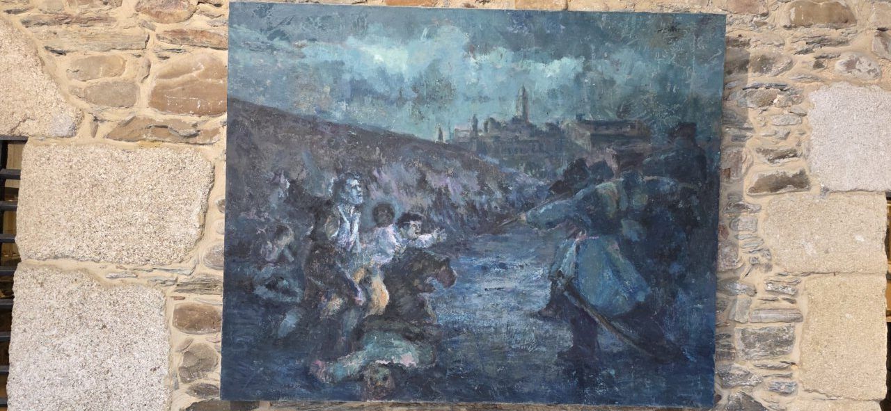 Pintura de la exposición Visiones goyescas de la guerra en el Museo del Bierzo