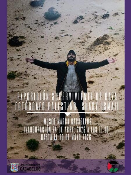Fotografía de la exposición Superviviente de Gaza en Cacabelos