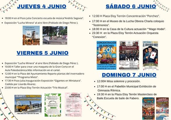 Celebración de las Fiestas del Corpus en Fabero con actividades culturales.