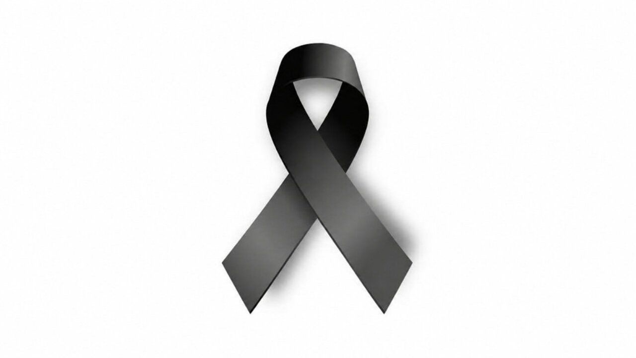 Cinta negra en señal de luto por fallecimiento en Arganza