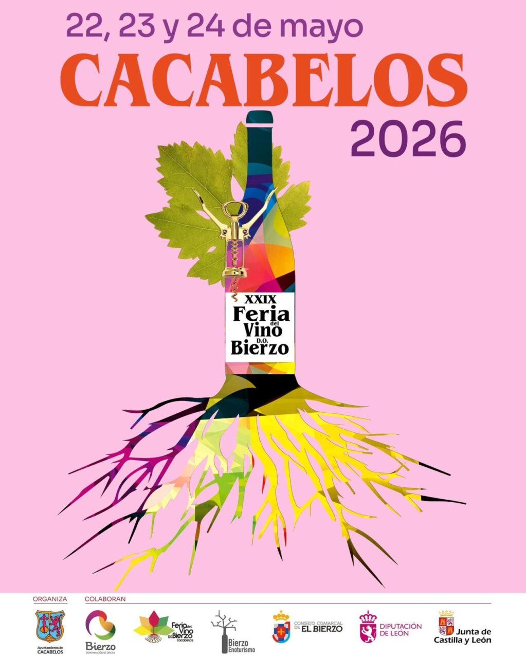 Cartel de la XXIX Feria del Vino D.O. Bierzo en Cacabelos