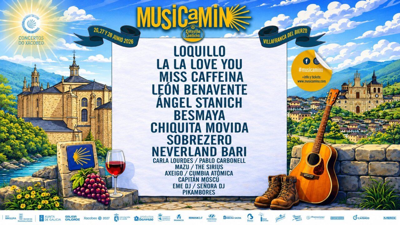 Cartel del festival Musicamino 2026 en Villafranca del Bierzo
