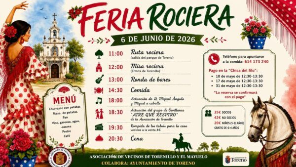 Cartel de la fiesta popular en Toreno con actividades y programación