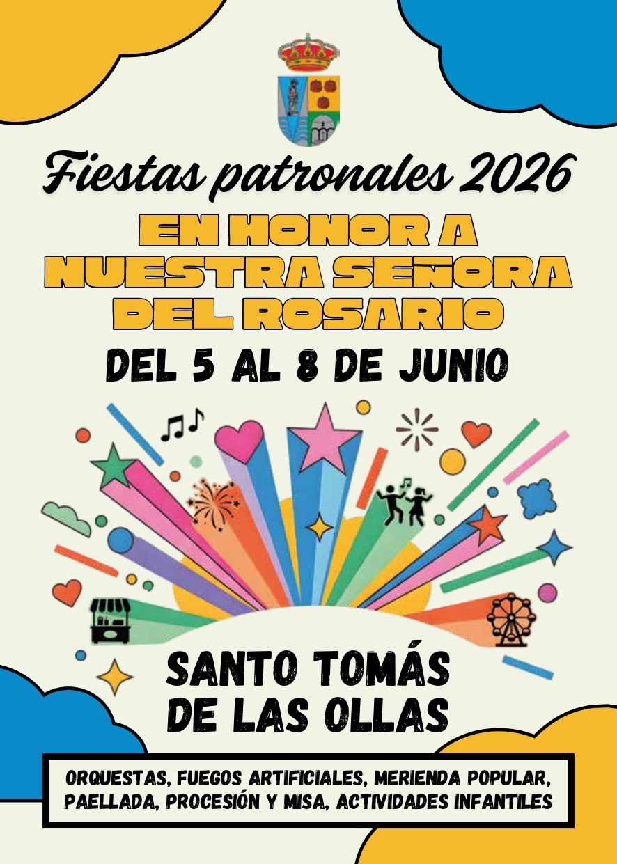 Cartel de las fiestas patronales 2026 en honor a Nuestra Señora del Rosario
