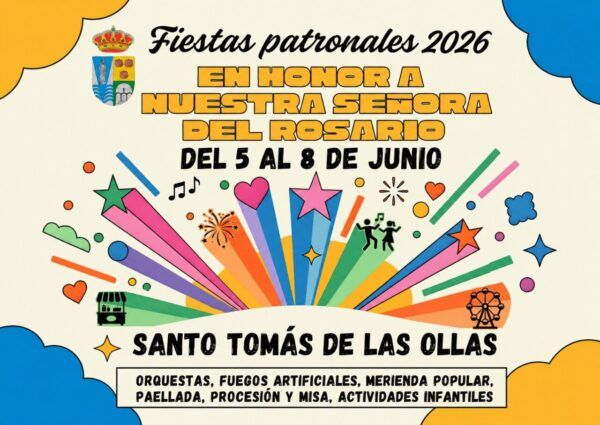 Cartel de las fiestas patronales en Santo Tomás de las Ollas 2026