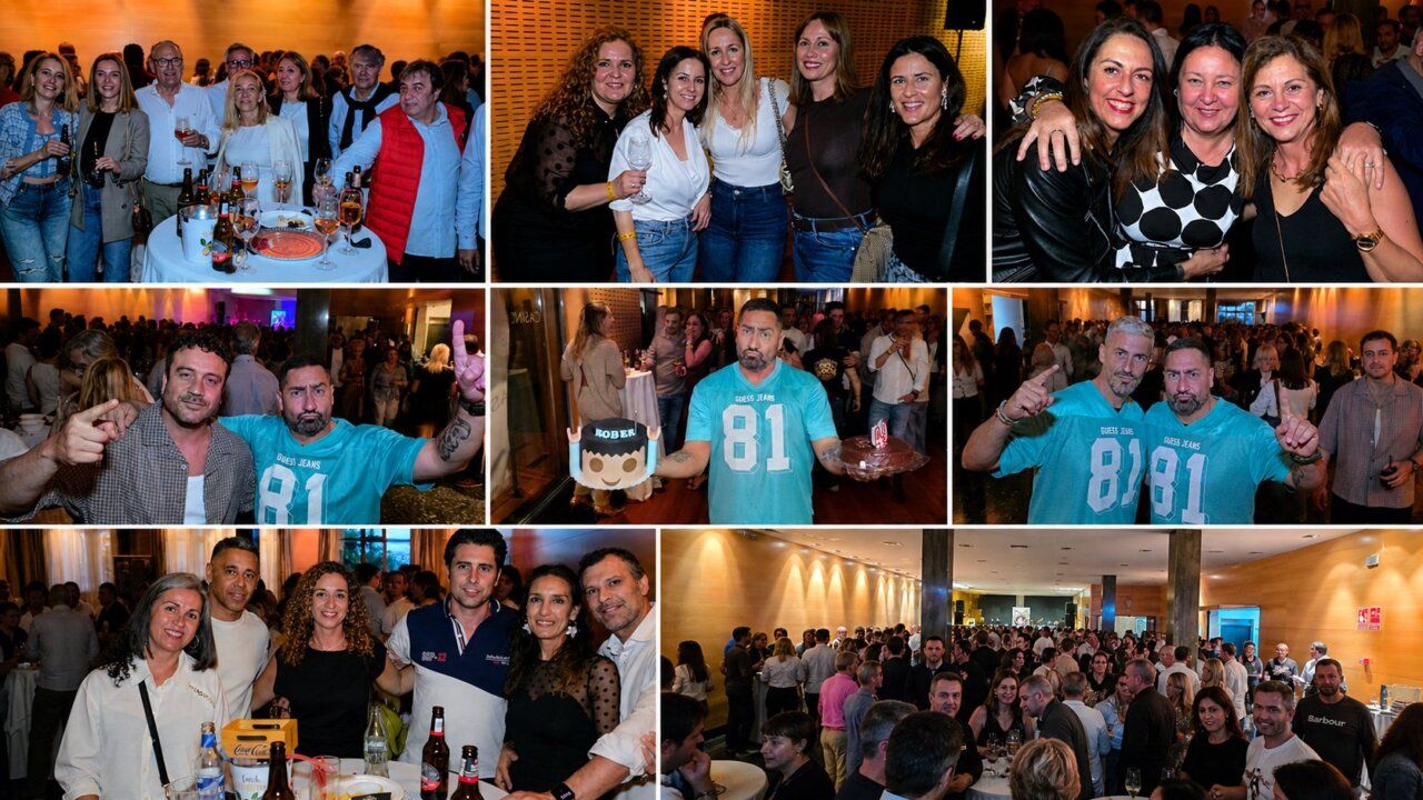 Asistentes celebrando en el primer tardeo aniversario del Casino Rooftop