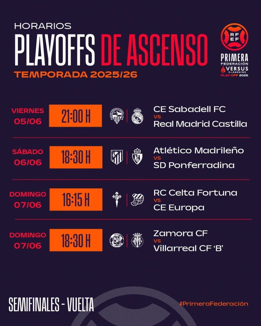 Horarios del playoff de ascenso para la SD Ponferradina en 2025/26